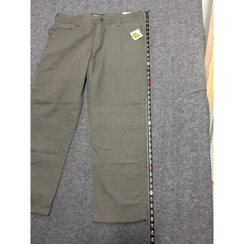 Gravel Gear Ripstop Carpenter Pants Mens 36x30 Olive Relaxed Fit Straight Leg